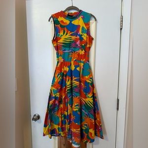 Nooworks Tropico tropical print midi dress, M, NWOT